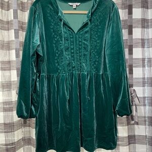 The Pioneer Woman Green Velvet Tunic
